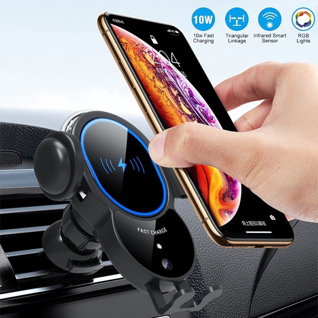 10W Wireless Automatic Clamping Mount Fast Charger For Your Car - Dynamic Power Supply - Battery Charger