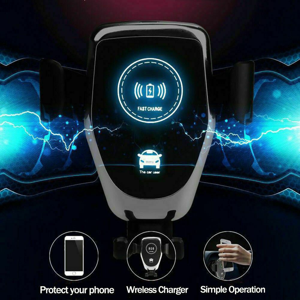 10W Wireless Fast Car Charger Mount Holder Stand Automatic Clamping Charging - Dynamic Power Supply - n/a