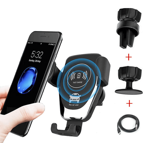 10W Wireless Fast Car Charger Mount Holder Stand Automatic Clamping Charging - Dynamic Power Supply - n/a