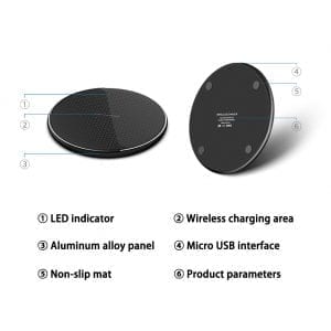 15W Qi Fast Wireless Charging Pad for Compatible Smartphones - Dynamic Power Supply - Wireless Charger