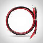5FT Battery Inverter Cables 4AWG, 25mm² Power Cables with 3/8" Ring Lugs-2