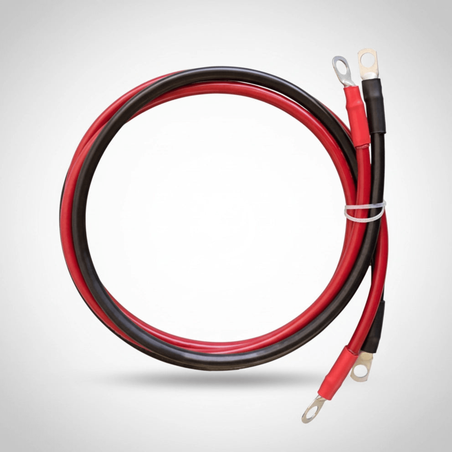 5FT Battery Inverter Cables 4AWG, 25mm² Power Cables with 3/8" Ring Lugs-2