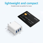 2-Pack 3-Port USB Wall Chargers – Compact Fast Charging USB Power Adapters - Dynamic Power Supply - Wall Charger