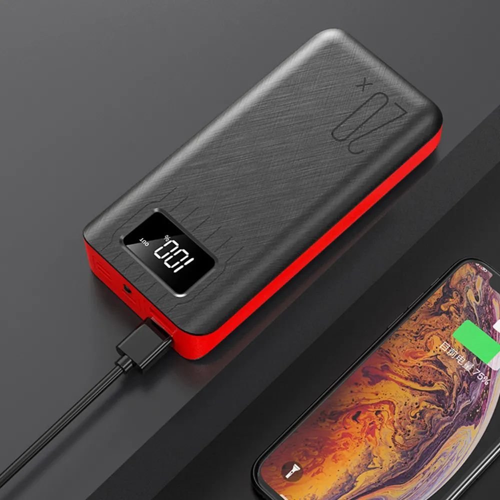 20000mAh External Battery Power Bank Dual USB With LED Flashlight - Dynamic Power Supply - Power Bank