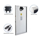 200W Rigid Solar Panels w/ cable and connector - Dynamic Power Supply - 