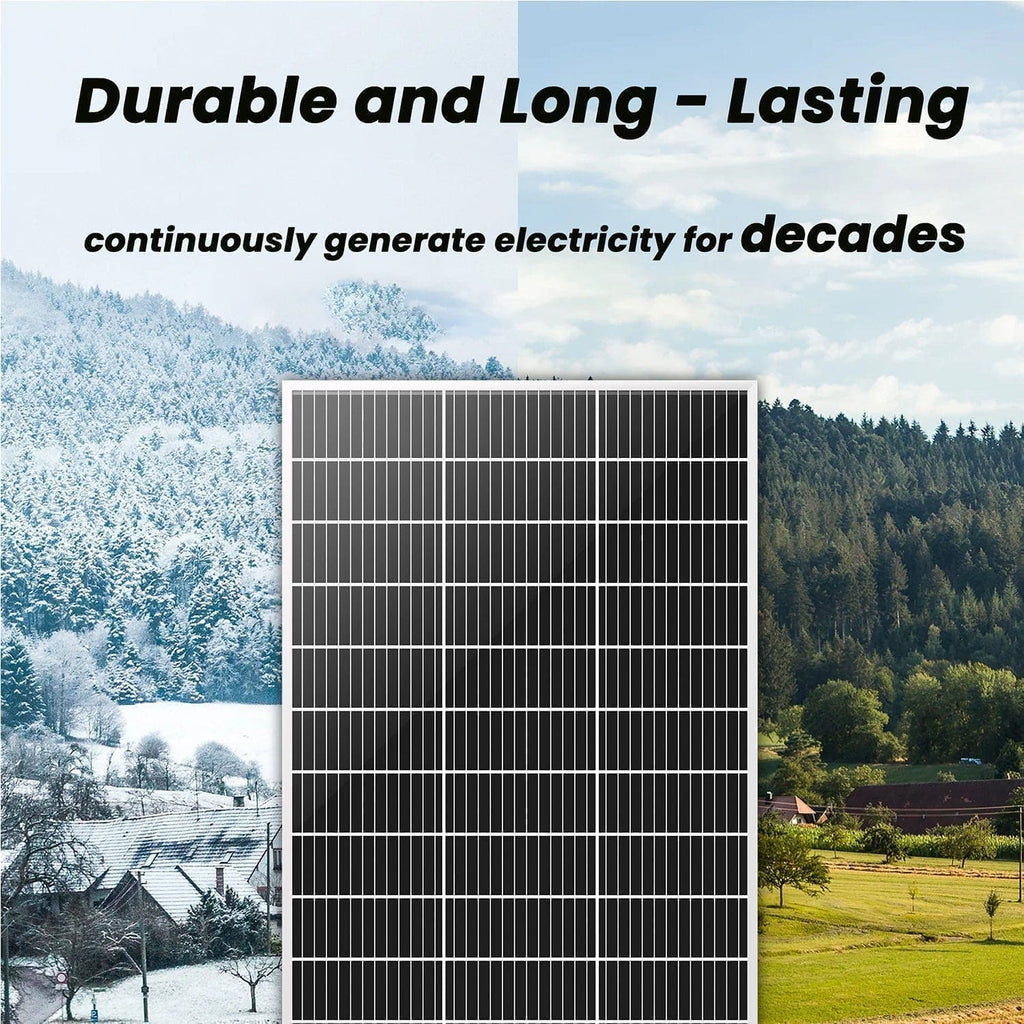 200W Rigid Solar Panels w/ cable and connector - Dynamic Power Supply - 