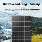 200W Rigid Solar Panels w/ cable and connector - Dynamic Power Supply - 