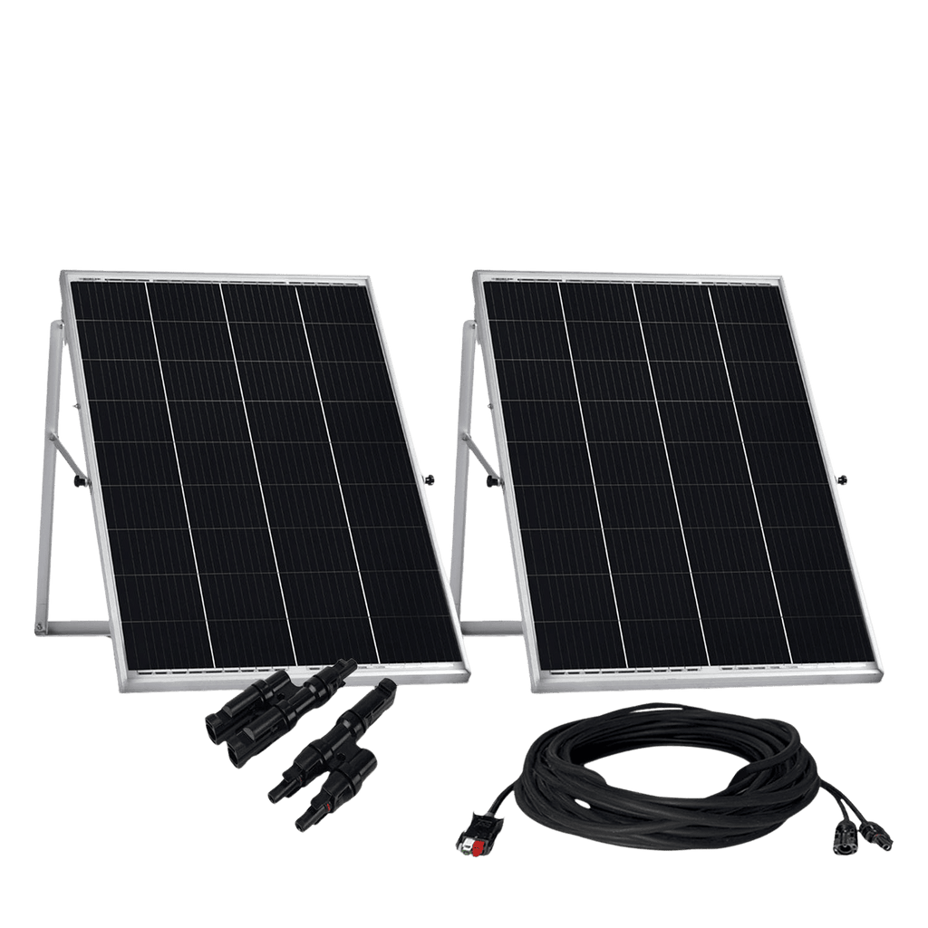 200W Rigid Solar Panels w/ cable and connector - Dynamic Power Supply - 