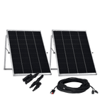 200W Rigid Solar Panels w/ cable and connector - Dynamic Power Supply - 