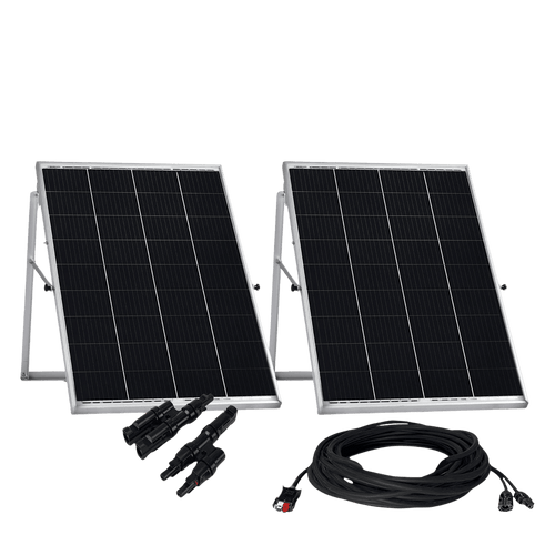200W Rigid Solar Panels w/ cable and connector - Dynamic Power Supply - 