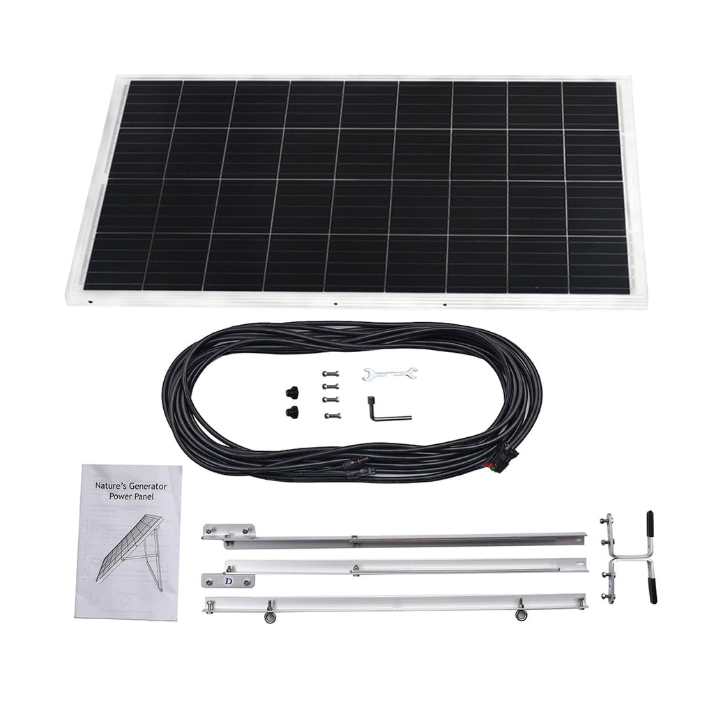 200W Rigid Solar Panels w/ cable and connector - Dynamic Power Supply - 