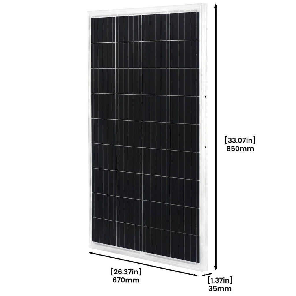 200W Rigid Solar Panels w/ cable and connector - Dynamic Power Supply - 