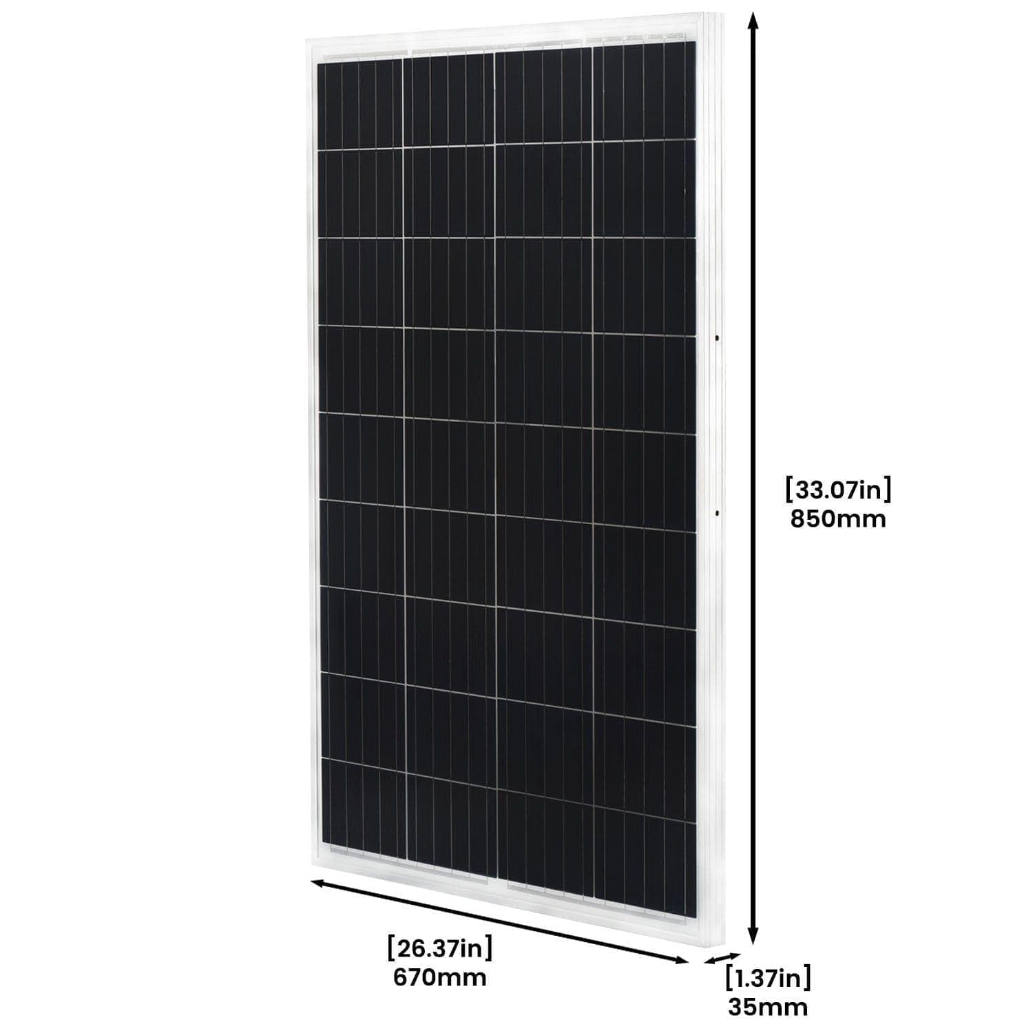 200W Rigid Solar Panels w/ cable and connector - Dynamic Power Supply - 