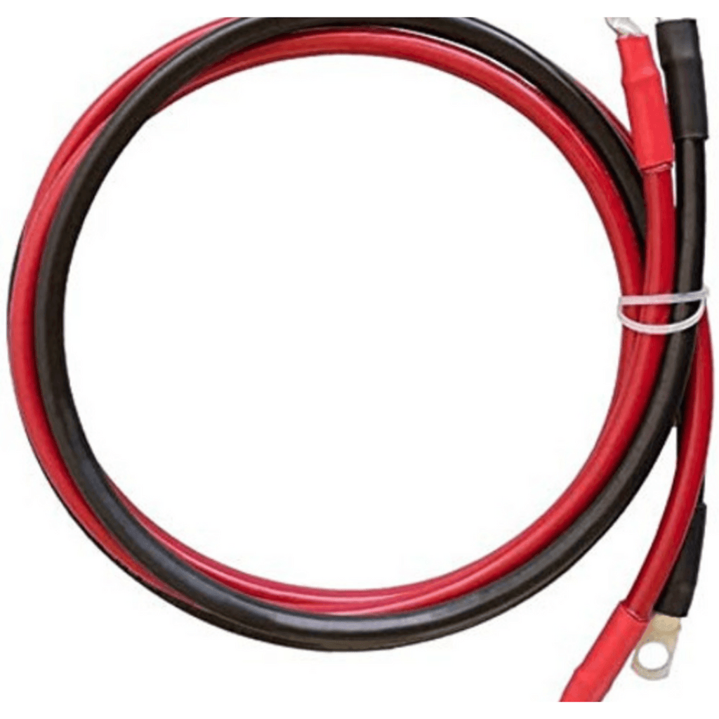 5FT Battery Inverter Cables 4AWG, 25mm² Power Cables with 3/8" Ring Lugs-1
