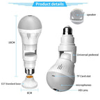 360° Panoramic Hidden Light Bulb Wi-Fi Camera - Dynamic Power Supply - Security Camera