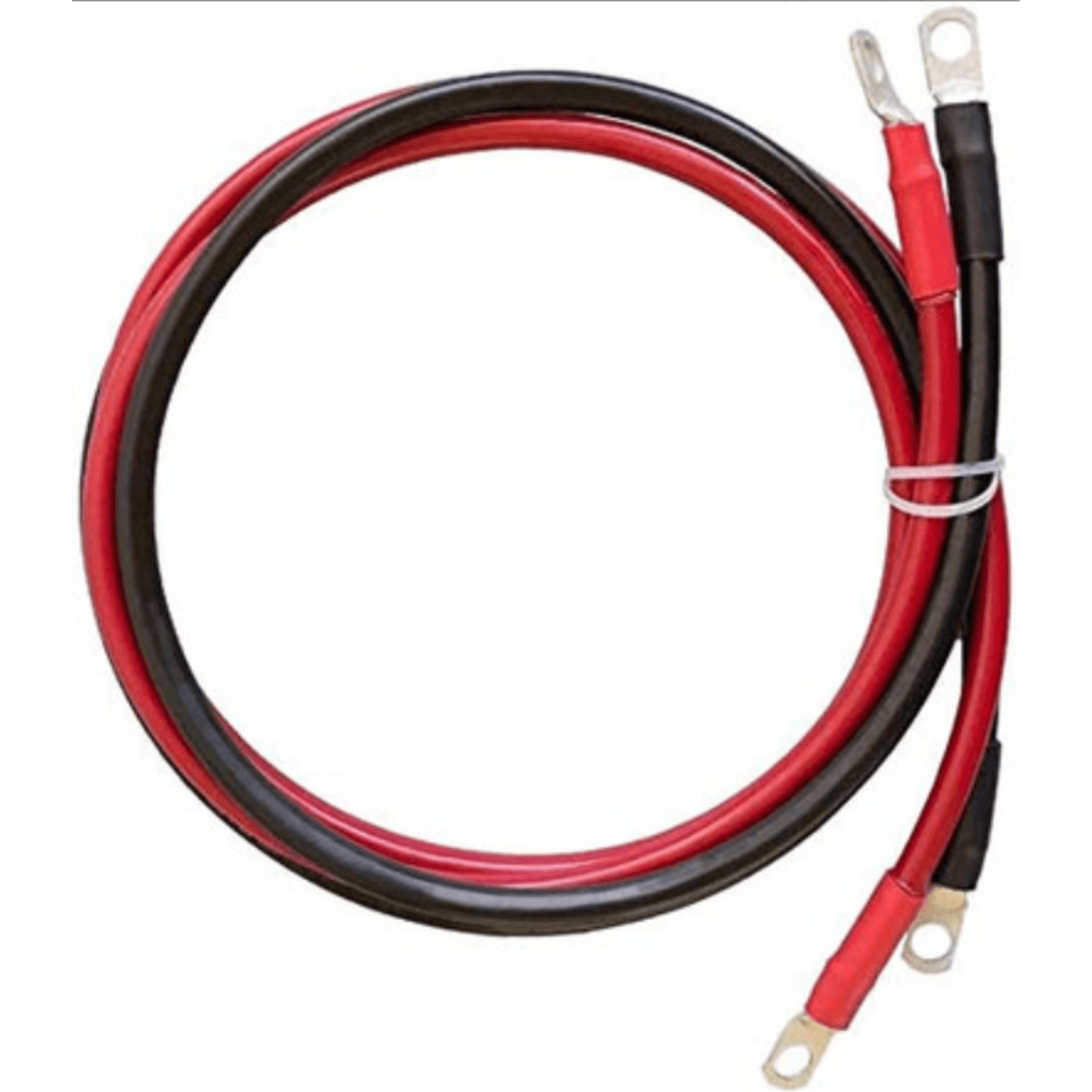 5FT Battery Inverter Cables 4AWG, 25mm² Power Cables with 3/8" Ring Lugs-0