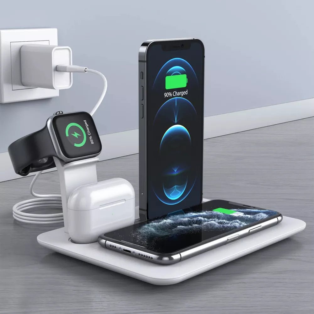 4-in-1 Wireless Charging Station for iPhone, Apple Watch & AirPods - Dynamic Power Supply - Wireless Charging Station