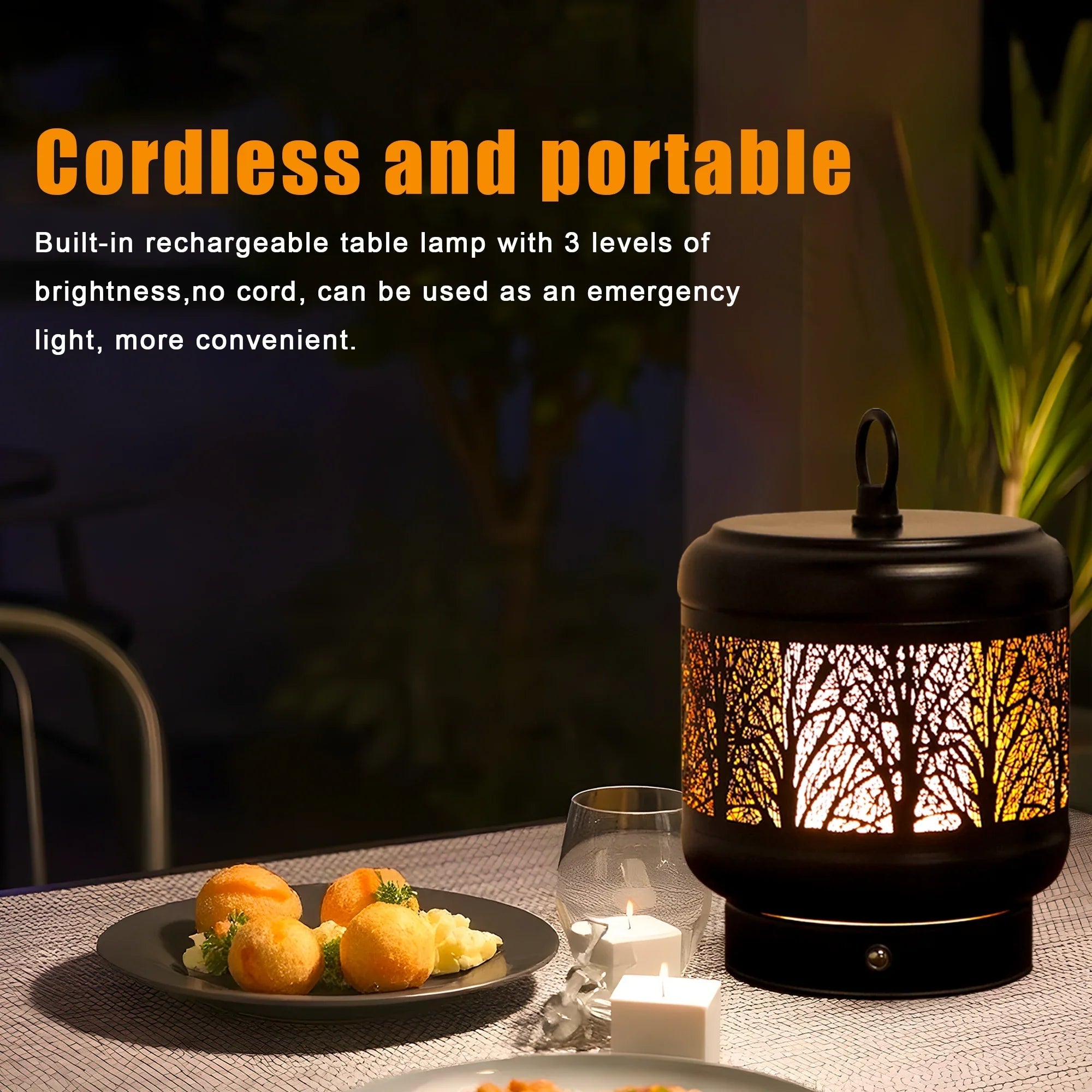 4000mAh Rechargeable Battery Operated Desk lamp - Dynamic Power Supply - n/a