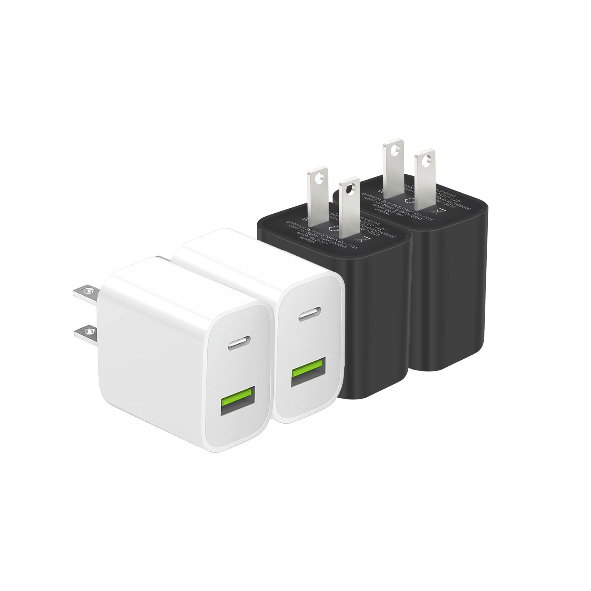 2 Pack USB C Charger Block, Dual Port Type C Wall Charger Fast Charging 20W Power Adapter Cube for iPhone 14/14 Pro/14 Pro Max/14 Plus/13/12/11, XS/XR/X, iPad, Samsung, More