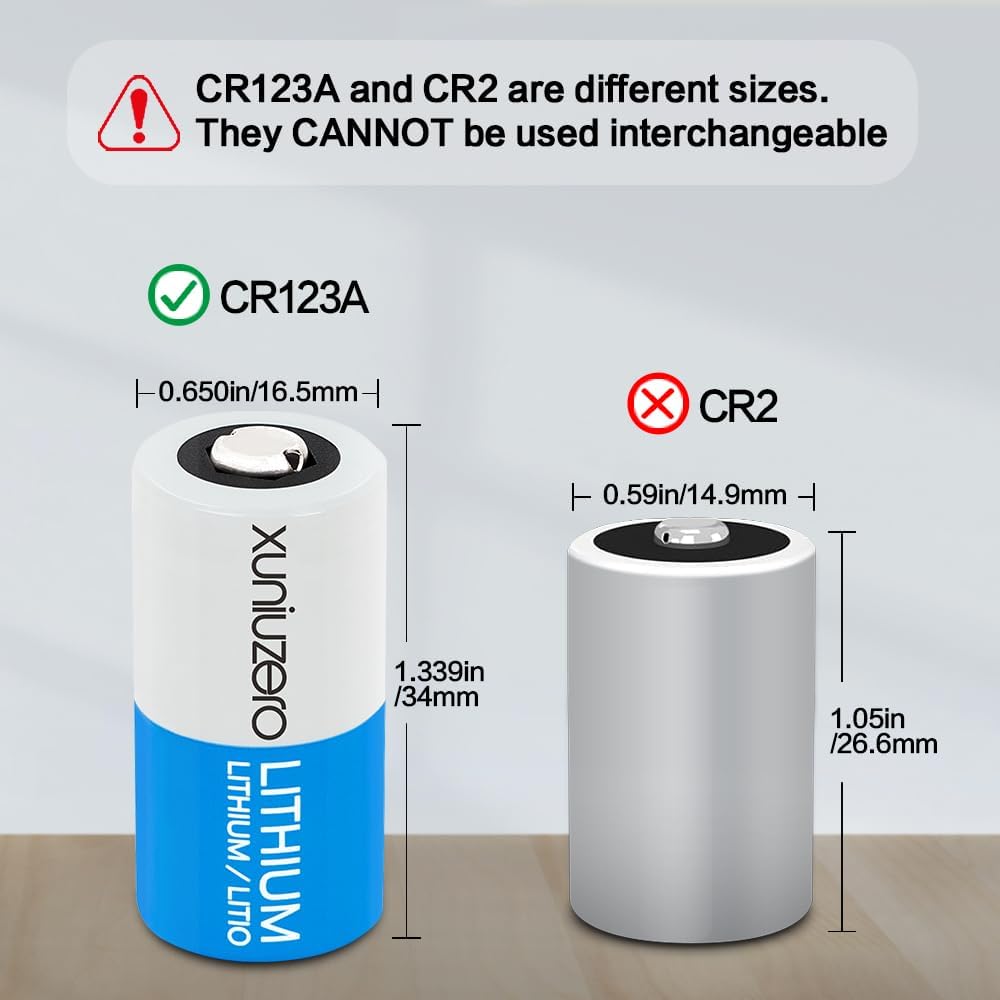 CR123A 3V Batteries (6-Pack) Photo Non-Rechargeable Lithium Battery 3 Volt 123 Lithium Battery 10 Years Shelf Life