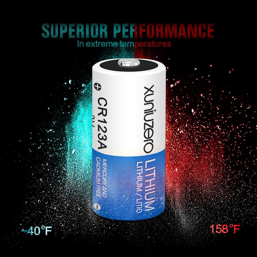 CR123A 3V Batteries (6-Pack) Photo Non-Rechargeable Lithium Battery 3 Volt 123 Lithium Battery 10 Years Shelf Life