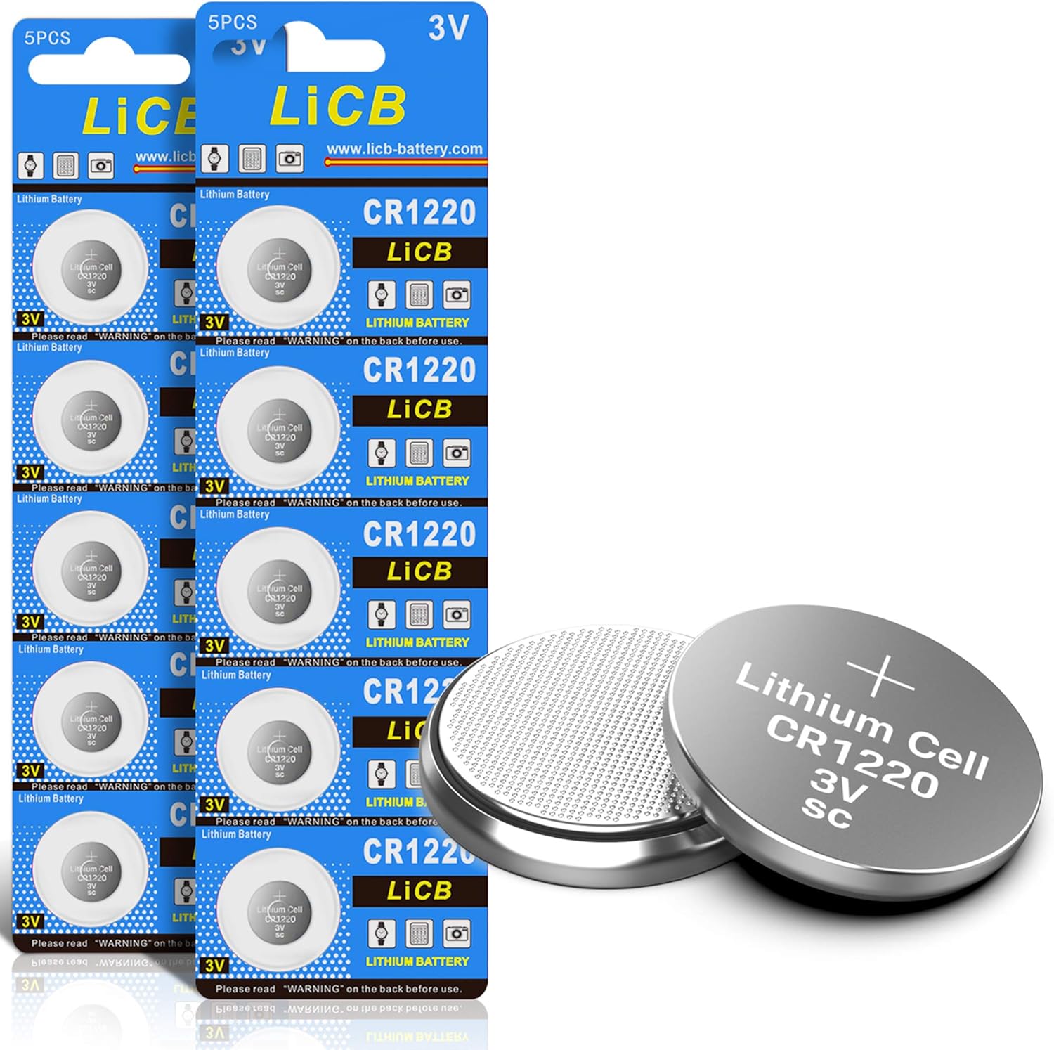 LiCB 10 Pack CR1220 3V Lithium Battery CR 1220