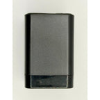 A rectangular, black 65W GaN USB-C Wall Charger with Built-In Cable & Foldable Plug is shown against a plain light background; its slightly glossy plastic finish is visible.