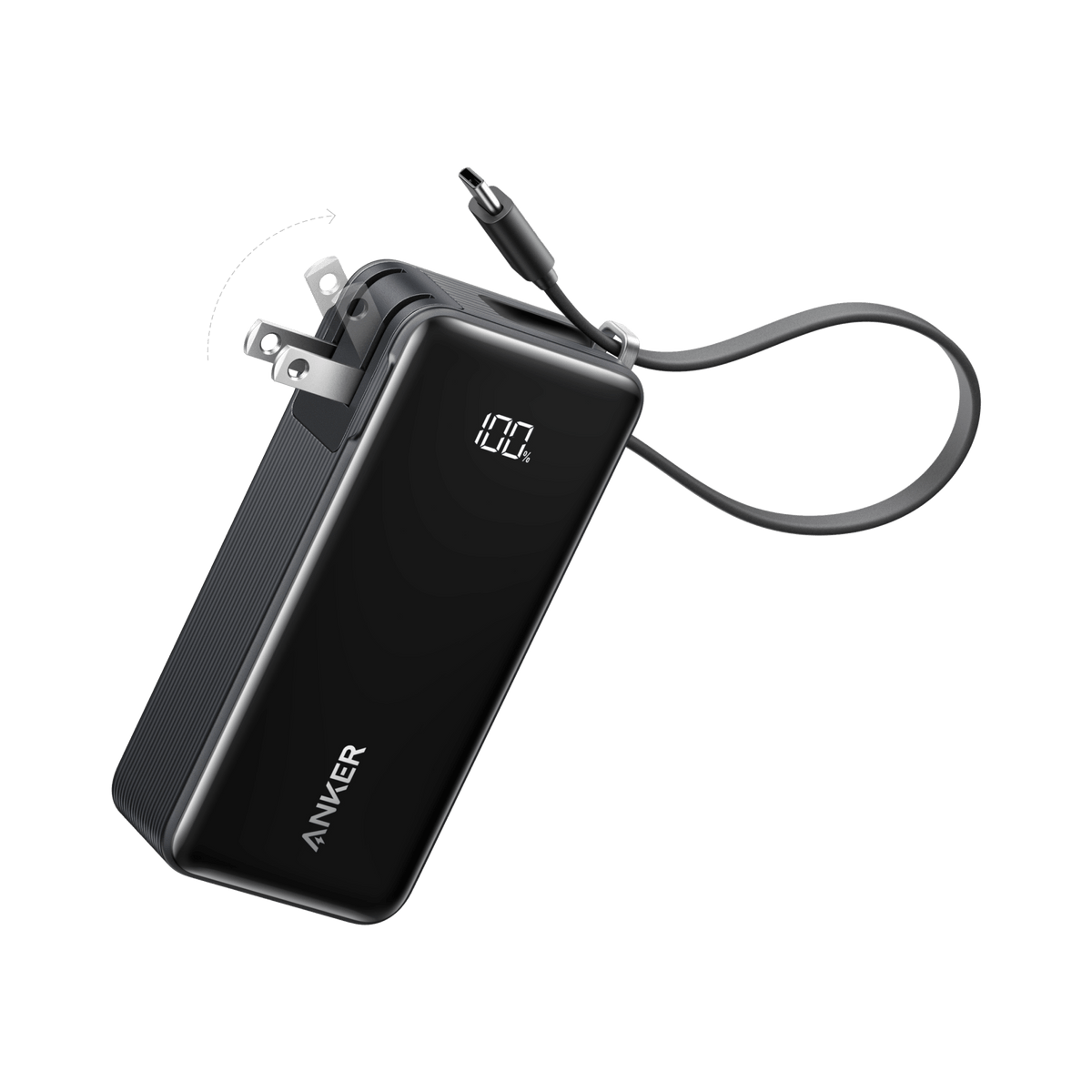 Anker 10K Fusion 30W Power Bank with Built-In USB-C Cable - Dynamic Power Supply - Power Bank
