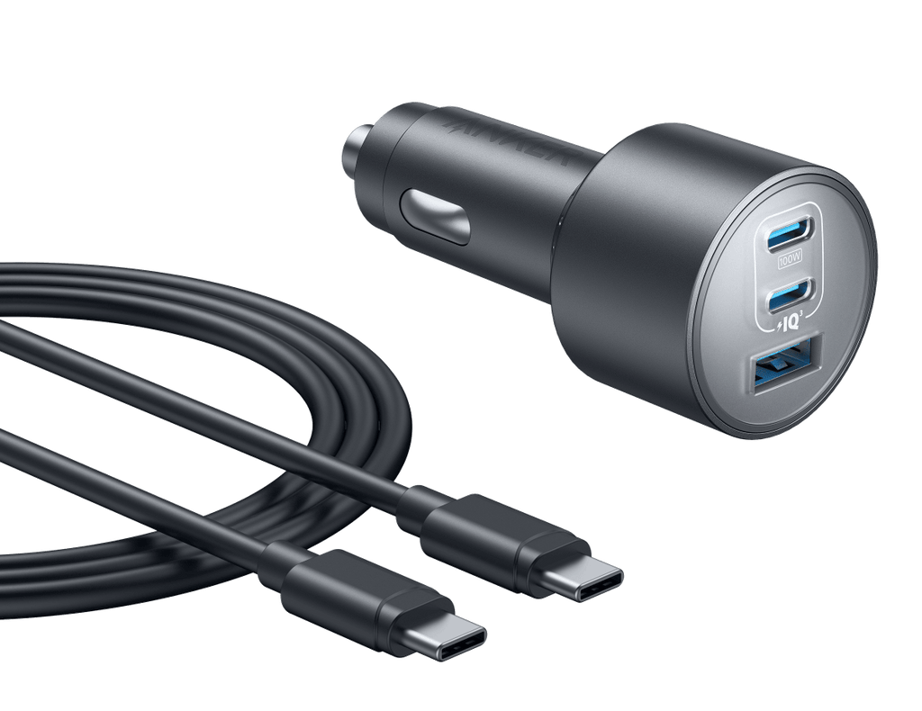 Anker Nano Car Charger (167.5W, 3 Ports) - Dynamic Power Supply - Car Charger