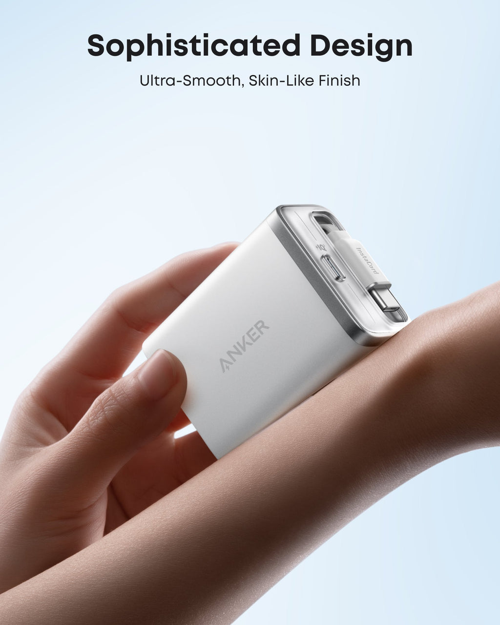 Anker Nano Charger (35W, Built - In Retractable USB - C Cable) - Dynamic Power Supply - 