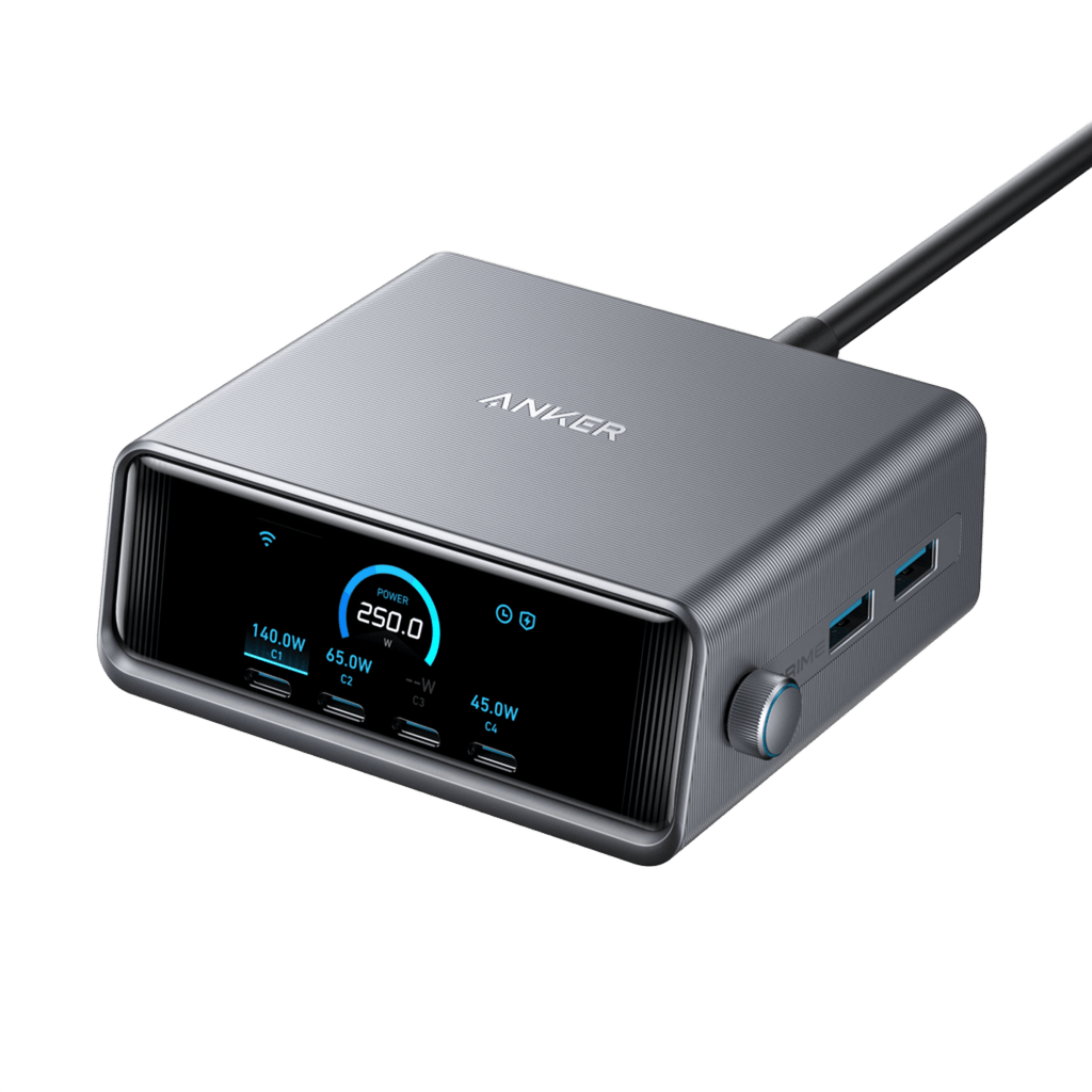 Anker Prime Charger (250W, 6 Ports, GaNPrime) - Dynamic Power Supply - 
