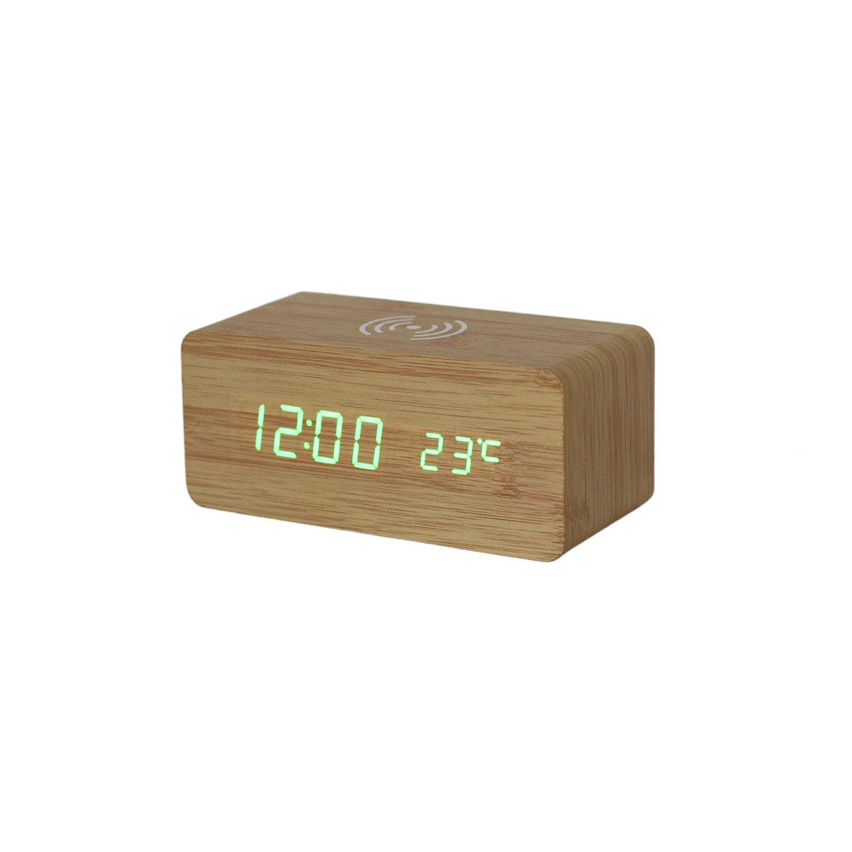 Bamboo Wireless Phone Charger/Digital Clock - Dynamic Power Supply - TMSACHARMCGHVMSLMLCLLL1M10