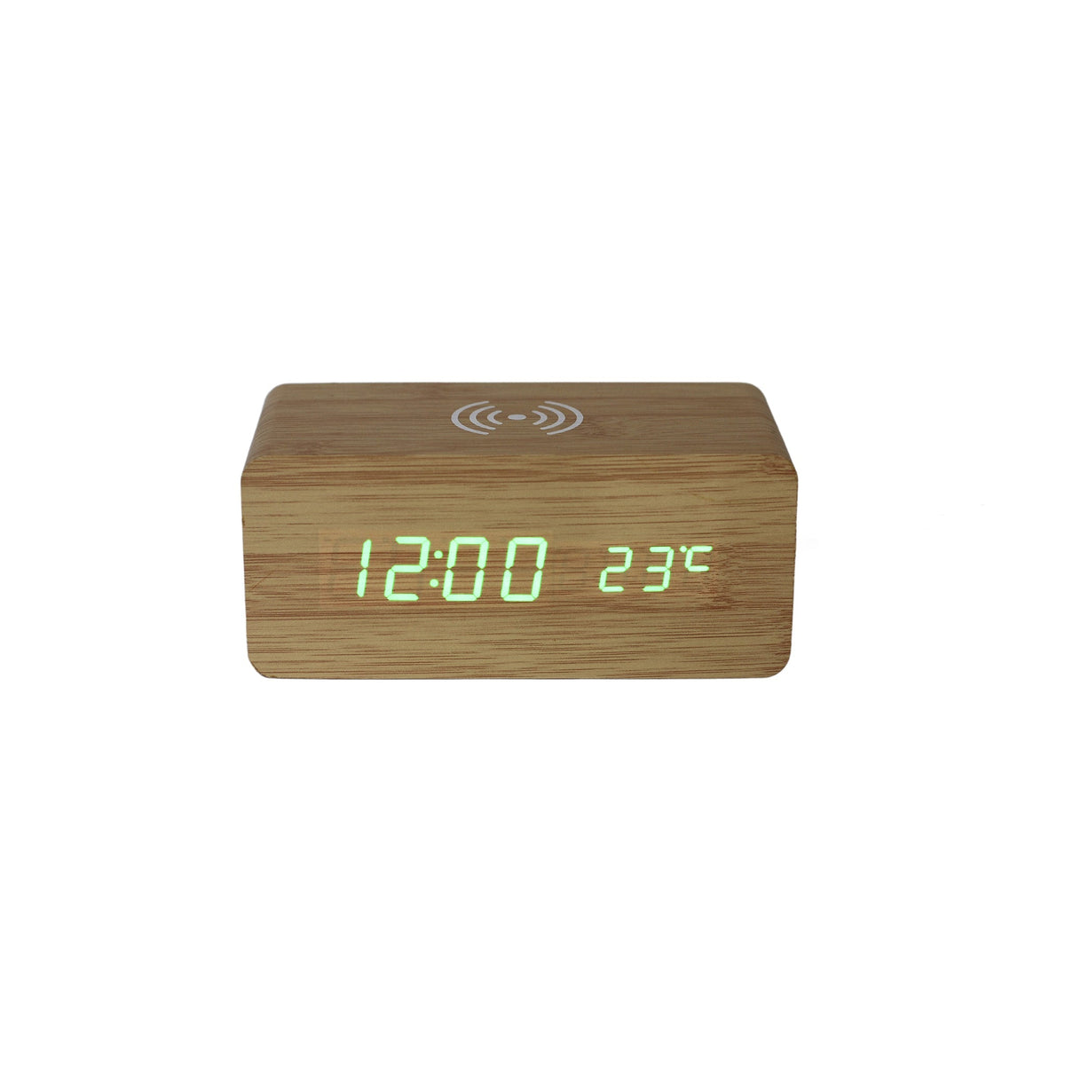 Bamboo Wireless Phone Charger/Digital Clock - Dynamic Power Supply - TMSACHARMCGHVMSLMLCLLL1M10