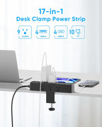 17-In-1 Desk Clamp Power Strip