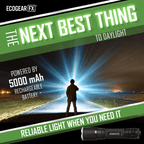 EcoGear FX TK2000 USB Rechargeable LED Tactical Flashlight - Dynamic Power Supply - Tactical Flashlights