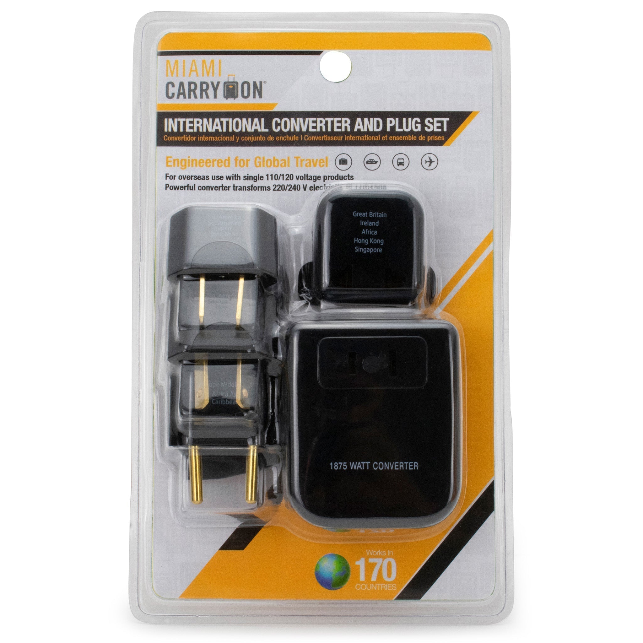 Step-Down Travel Voltage Converter and Adapter Kit with Pouch-0