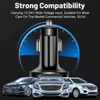 Fast Charging 6 Ports Car Charger Adapter with 4 USB + 2 Type - C 40W QC3.0 - Dynamic Power Supply - Automotive