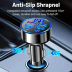 Fast Charging 6 Ports Car Charger Adapter with 4 USB + 2 Type - C 40W QC3.0 - Dynamic Power Supply - Automotive