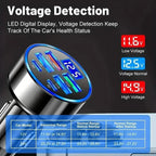 Fast Charging 6 Ports Car Charger Adapter with 4 USB + 2 Type - C 40W QC3.0 - Dynamic Power Supply - Automotive