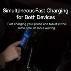 Fast Charging 6 Ports Car Charger Adapter with 4 USB + 2 Type - C 40W QC3.0 - Dynamic Power Supply - Automotive