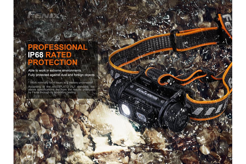 Fenix HM70R Rechargeable LED Headlamp - 1600 Lumens - Dynamic Power Supply - Headlamp