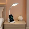 LED Desk Lamp With Wireless Charger White 800 Lumen - Dynamic Power Supply - Desk
