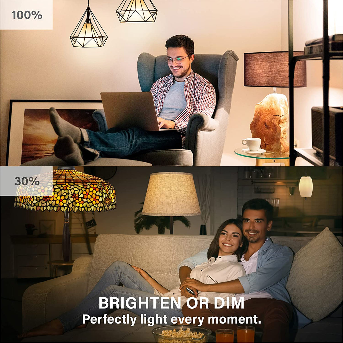 LED Smart Light Bulb, Alexa Compatible - Dynamic Power Supply - Smart Light Bulb