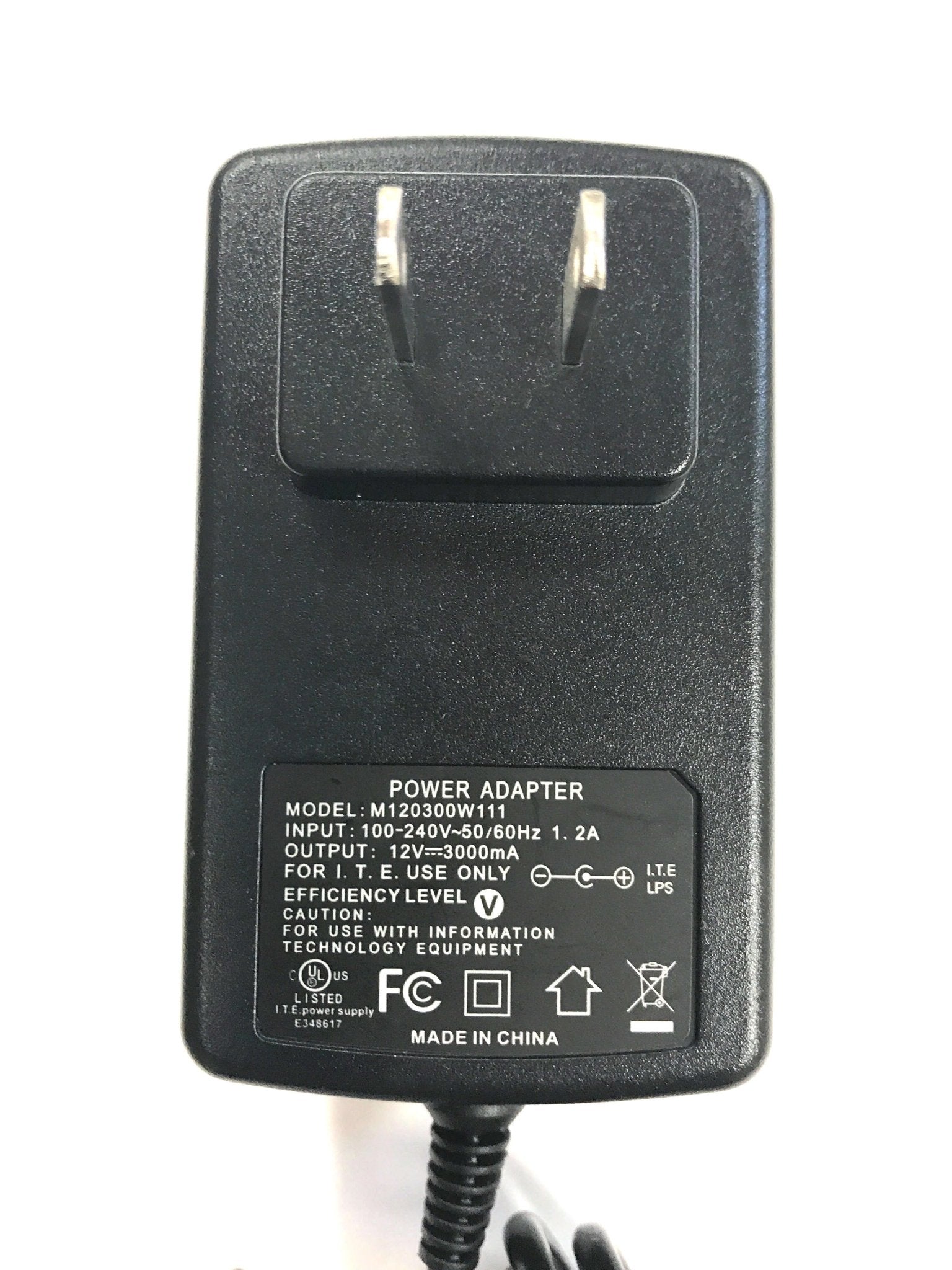 Naxa AC Adapter Power Supply Charger for LED LCD TVs and TV-DVD Televisions up to 15" (12V, 3A, 36W, 2.1mm x 5.5mm) - Dynamic Power Supply - TV Antennas and Accessories