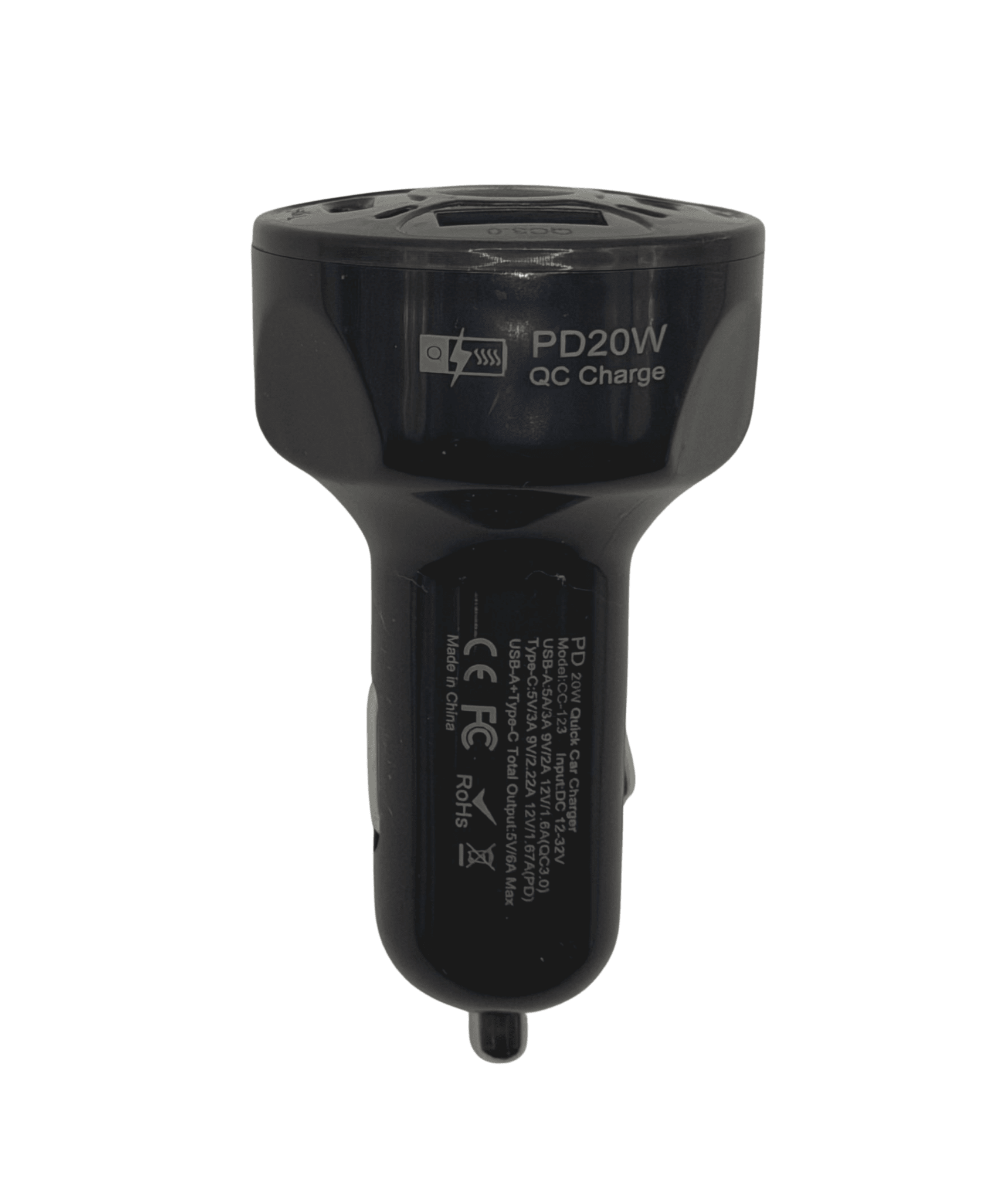 PD20W USB-C & QC3.0 Fast Car Charger Adapter – 4-Port Vehicle Charger with Power Delivery, Quick Charge & LED Indicator - Dynamic Power Supply - Car Charger