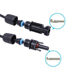 Renogy 20 ft 12 AWG Solar Panel Extension Cable Set – MC4 Male & Female Connectors, UV & Weather Resistant - Dynamic Power Supply - Solar panel cables