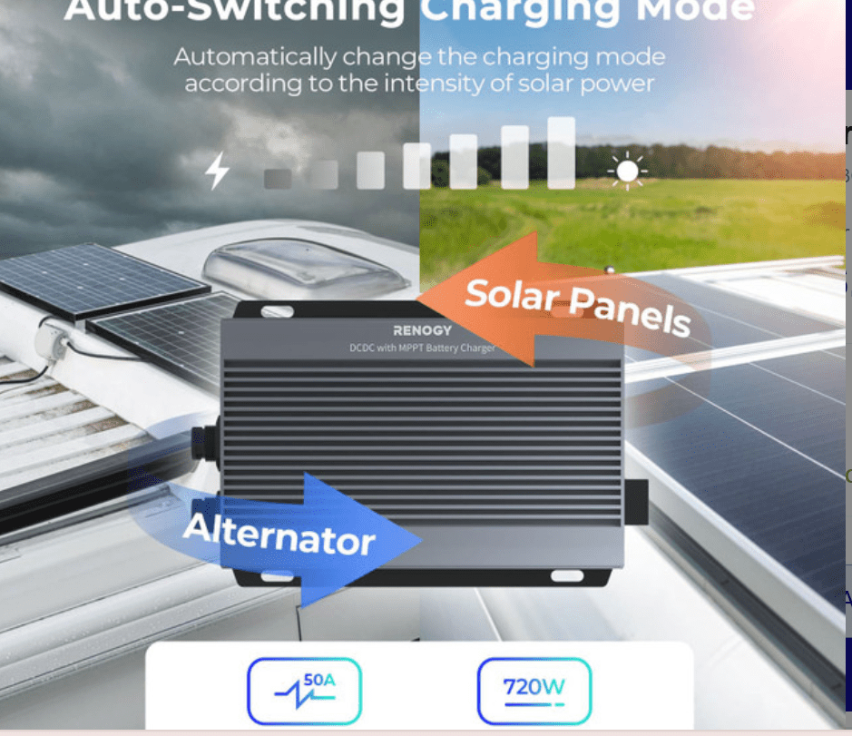 Renogy IP67 DC - DC with MPPT Battery Charger - Dynamic Power Supply - Battery Charger
