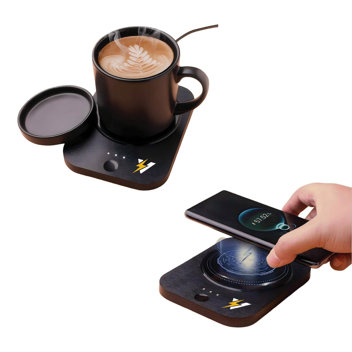Sip & Charge 2-in-1 Wireless Charger & Mug Warmer - Dynamic Power Supply - Electronics