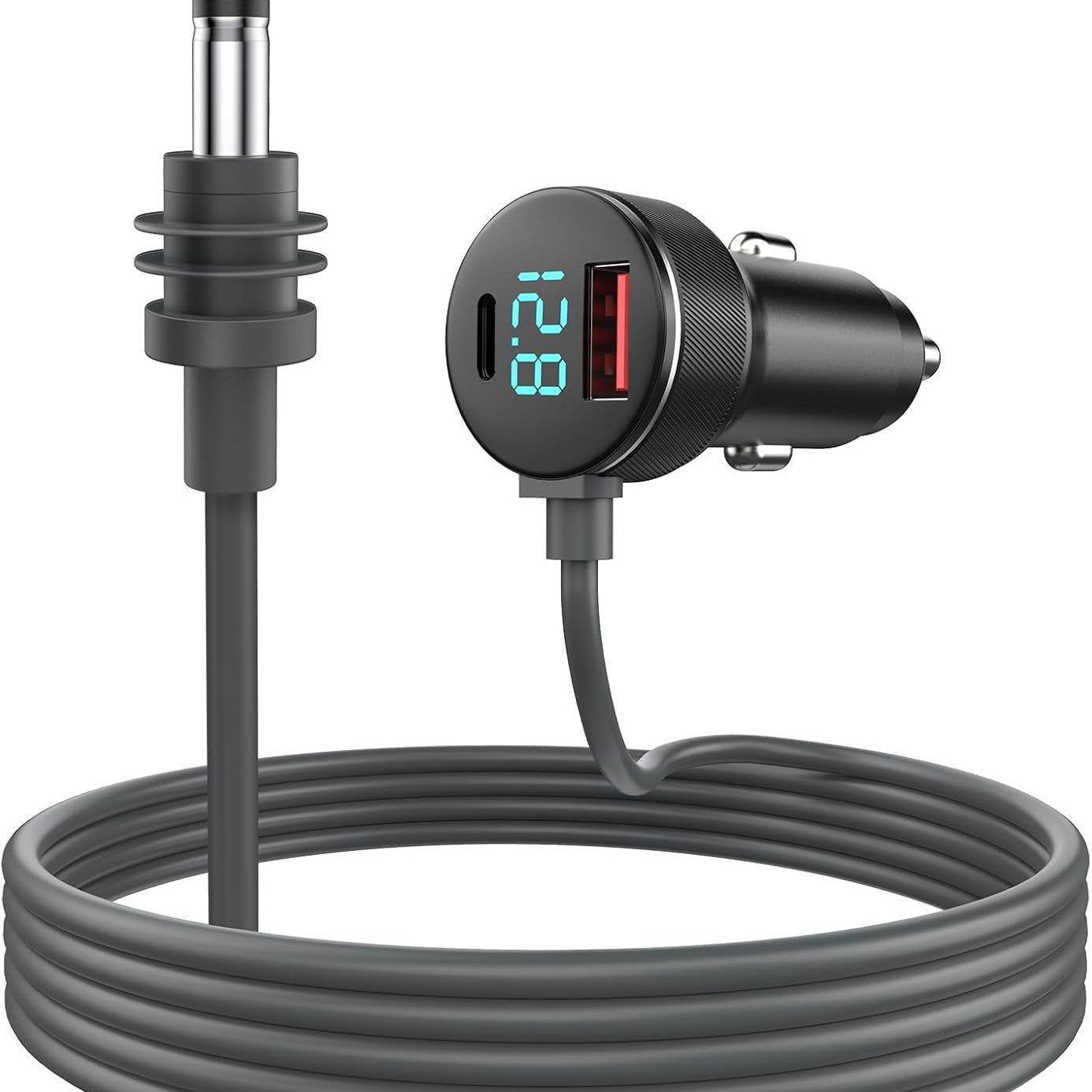Starlink Mini Car Charger with Digital Display | 100W Type - C Power Cord - Dynamic Power Supply - Starlink