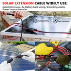 Vansdon 10 AWG Solar Panel Extension Cable Set – MC4 Male & Female Connectors, IP67 Waterproof, UV Resistant, Tinned Copper PV Cable - Dynamic Power Supply - Solar panel cables
